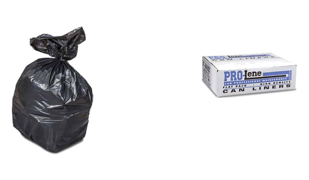 Black garbage bag and can liner box